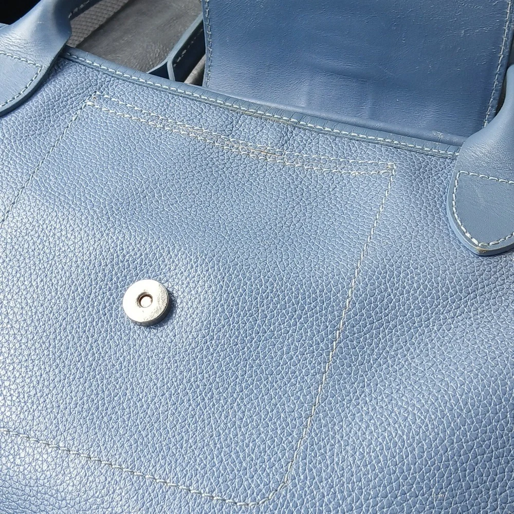 Longchamp RARE Cornwall Blue EXPANDABLE Satchel | Made in France